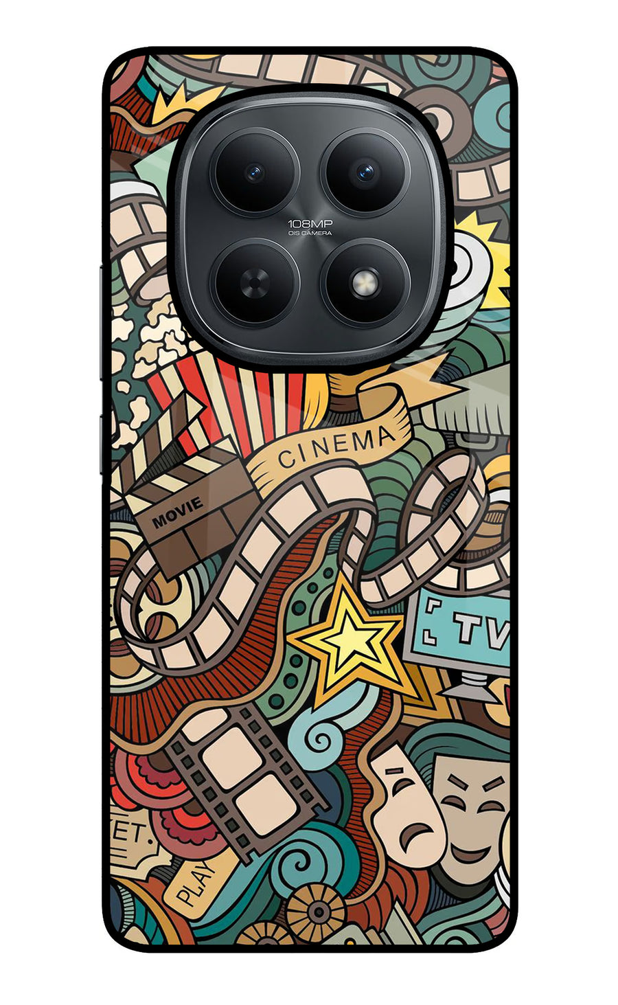 Cinema Abstract Redmi Note 15 5G Back Cover, Glass case