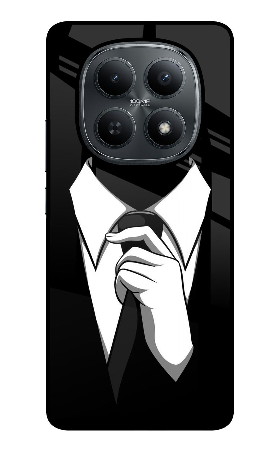 Black Tie Redmi Note 15 5G Back Cover, Glass case