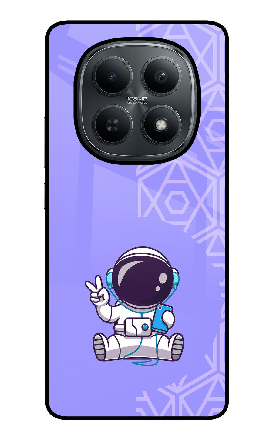 Cute Astronaut Chilling Redmi Note 15 5G Back Cover, Glass case