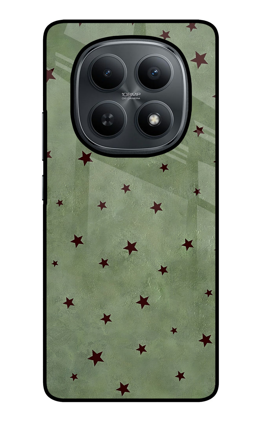 Green Stars Redmi Note 15 5G Back Cover, Glass case