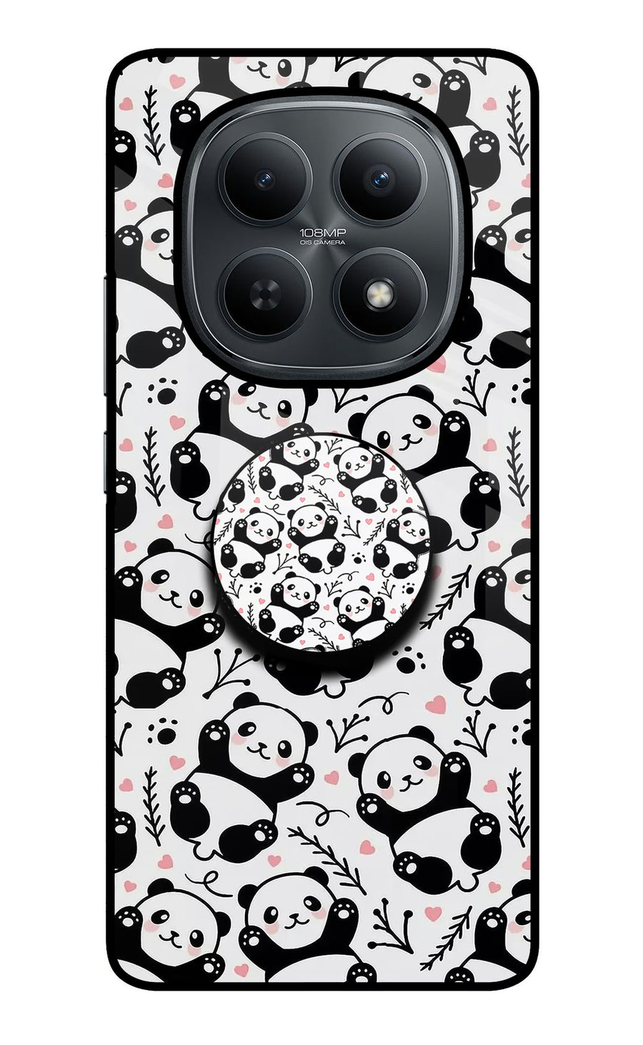 Cute Panda Redmi Note 15 5G Pop Case, Glass case
