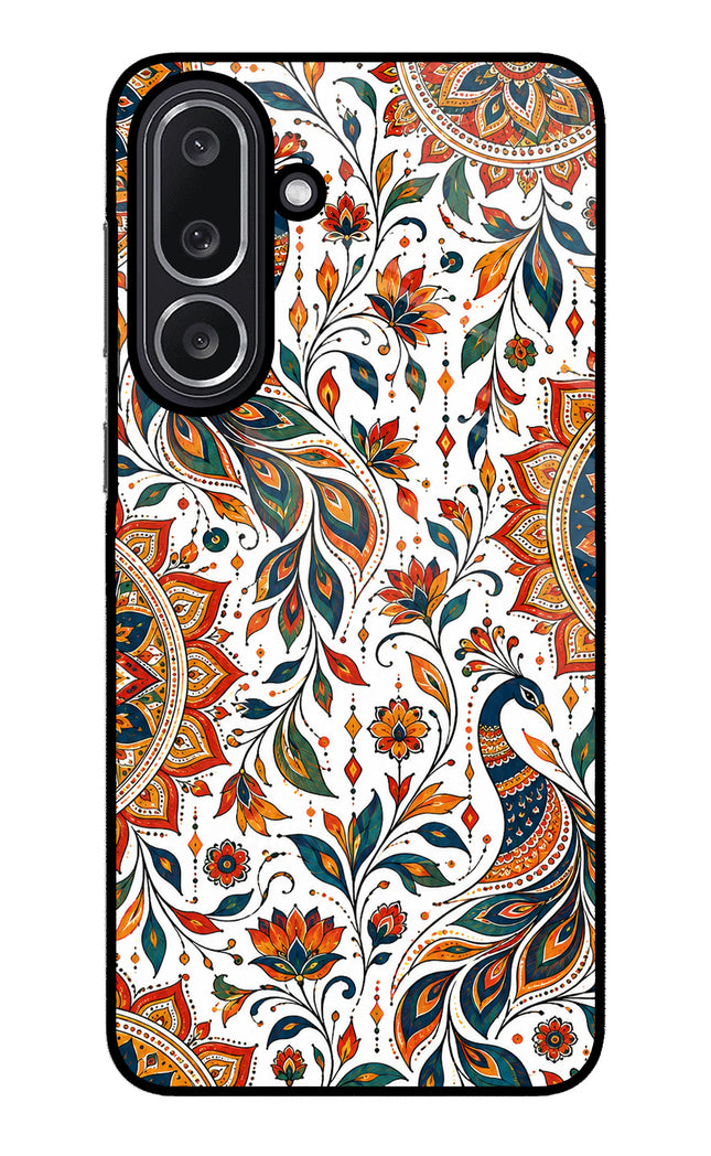 White Mayura Samsung M36 5G Glass Case