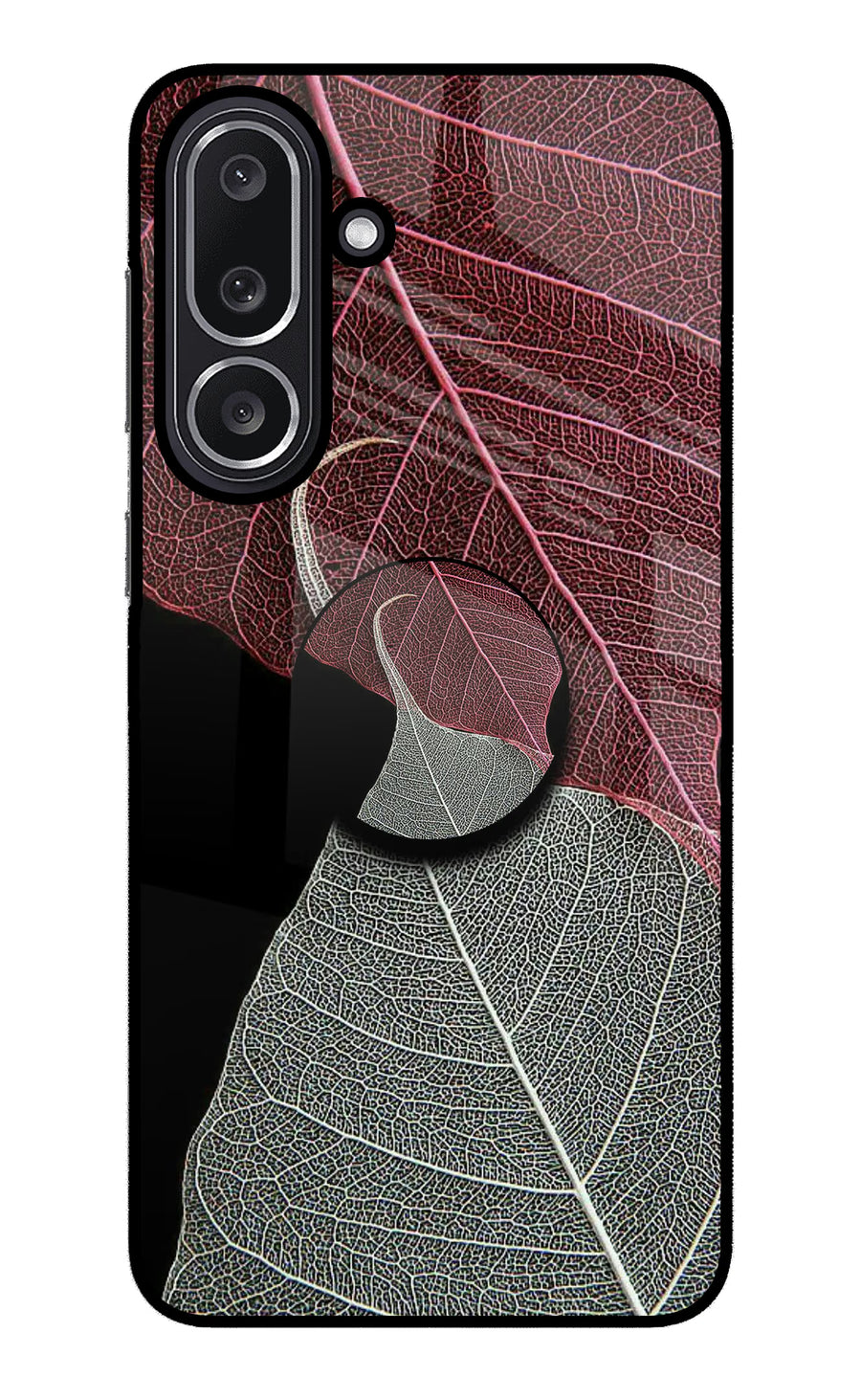Leaf Pattern Samsung M36 5G Pop Case, Glass case