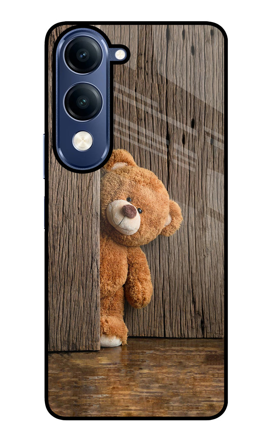 Teddy Wooden Vivo T4 Lite 5G Back Cover, Glass case
