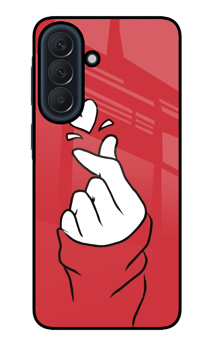 Korean Love Sign Samsung A57 5G Back Cover, Glass case