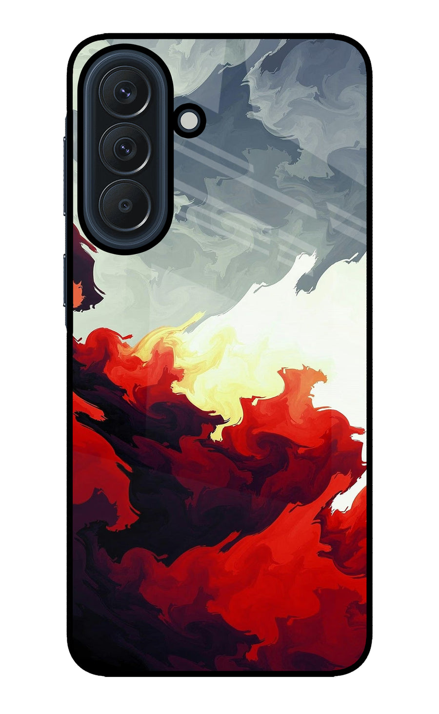 Fire Cloud Samsung A57 5G Back Cover, Glass case