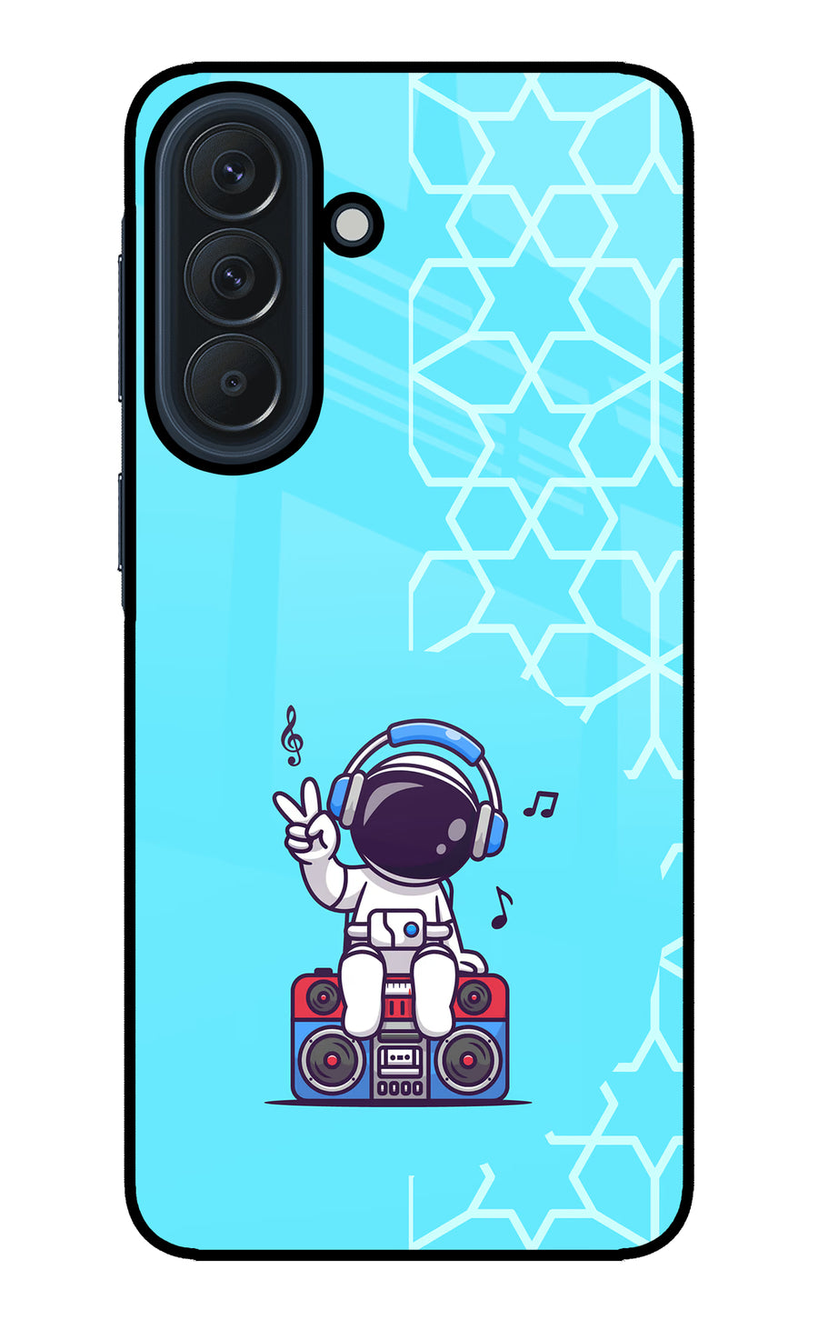 Cute Astronaut Chilling Samsung A57 5G Back Cover, Glass case