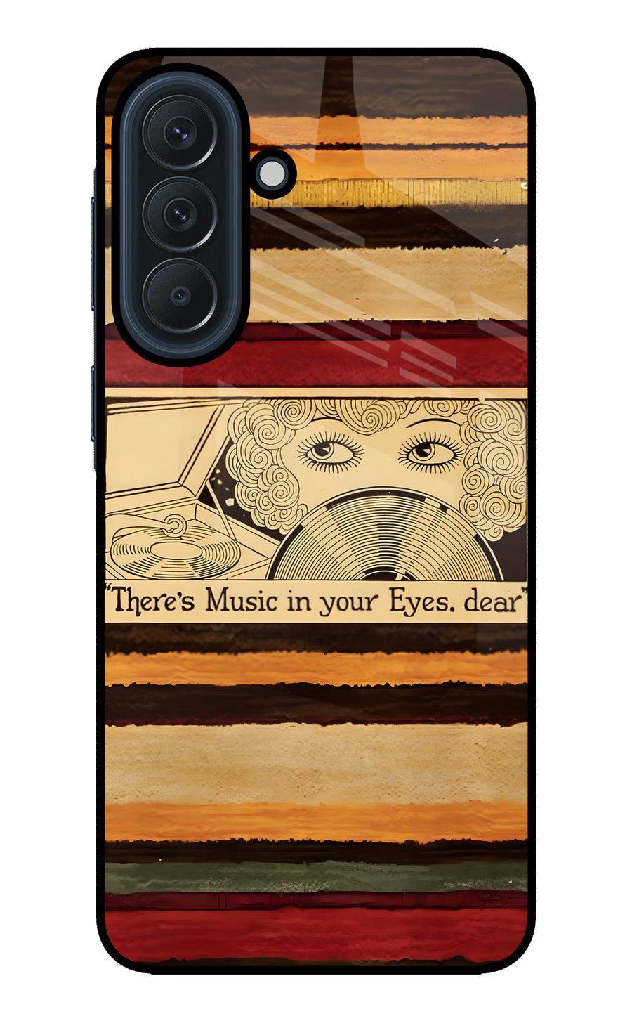 Vinyl Stripes Samsung A57 5G Back Cover, Glass case