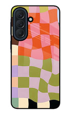 Wavy Grid Samsung A57 5G Glass Case Back Cover by Casekaro