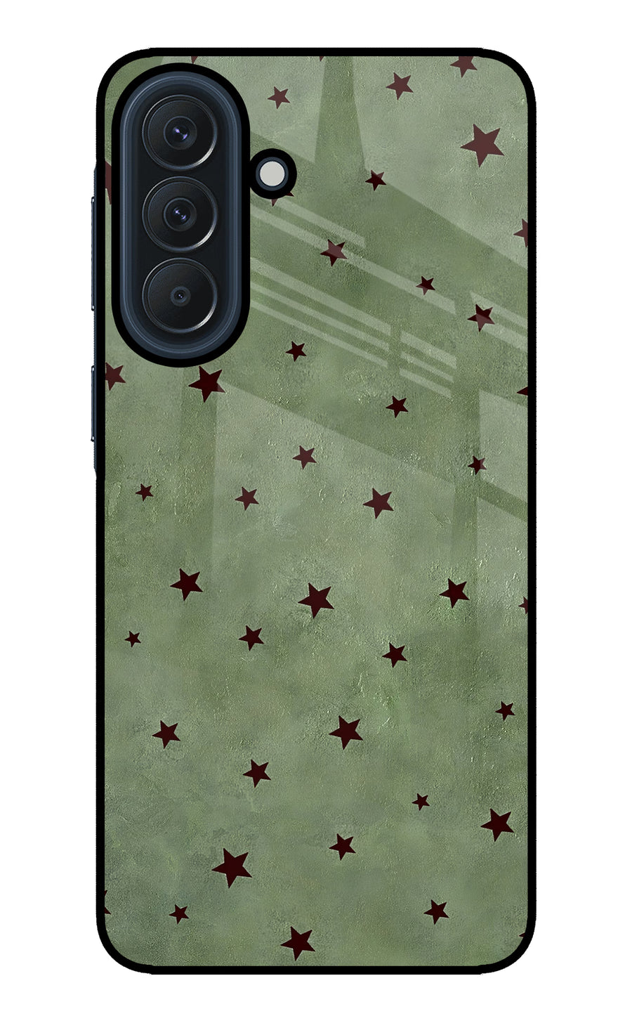 Green Stars Samsung A57 5G Back Cover, Glass case