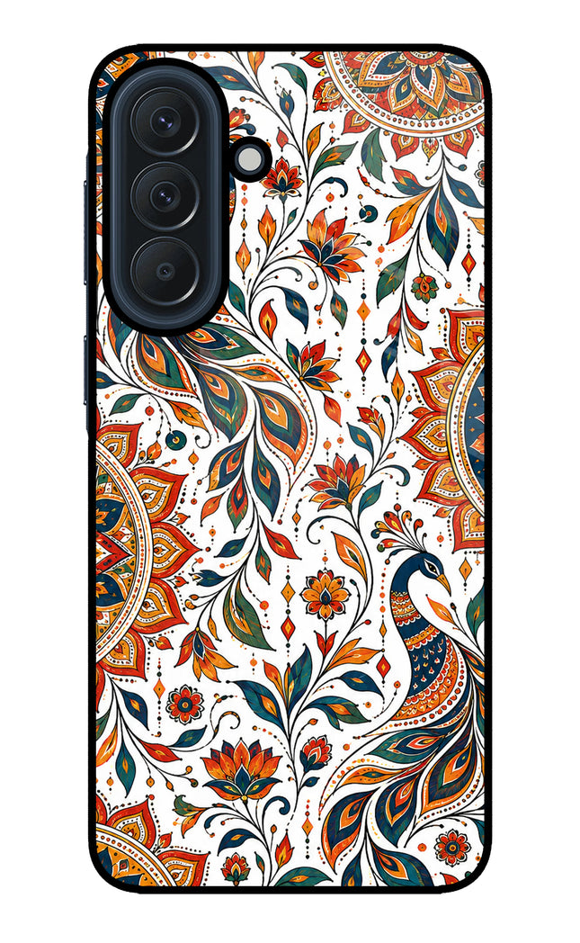 White Mayura Samsung A57 5G Glass Case