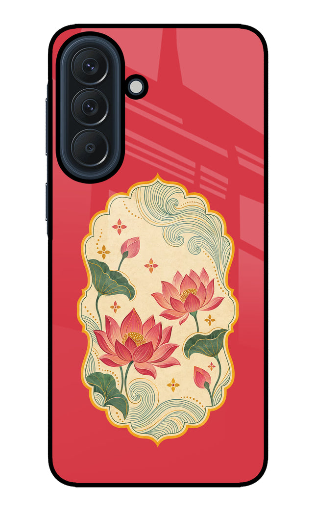 Pink Lotus Samsung A57 5G Glass Case