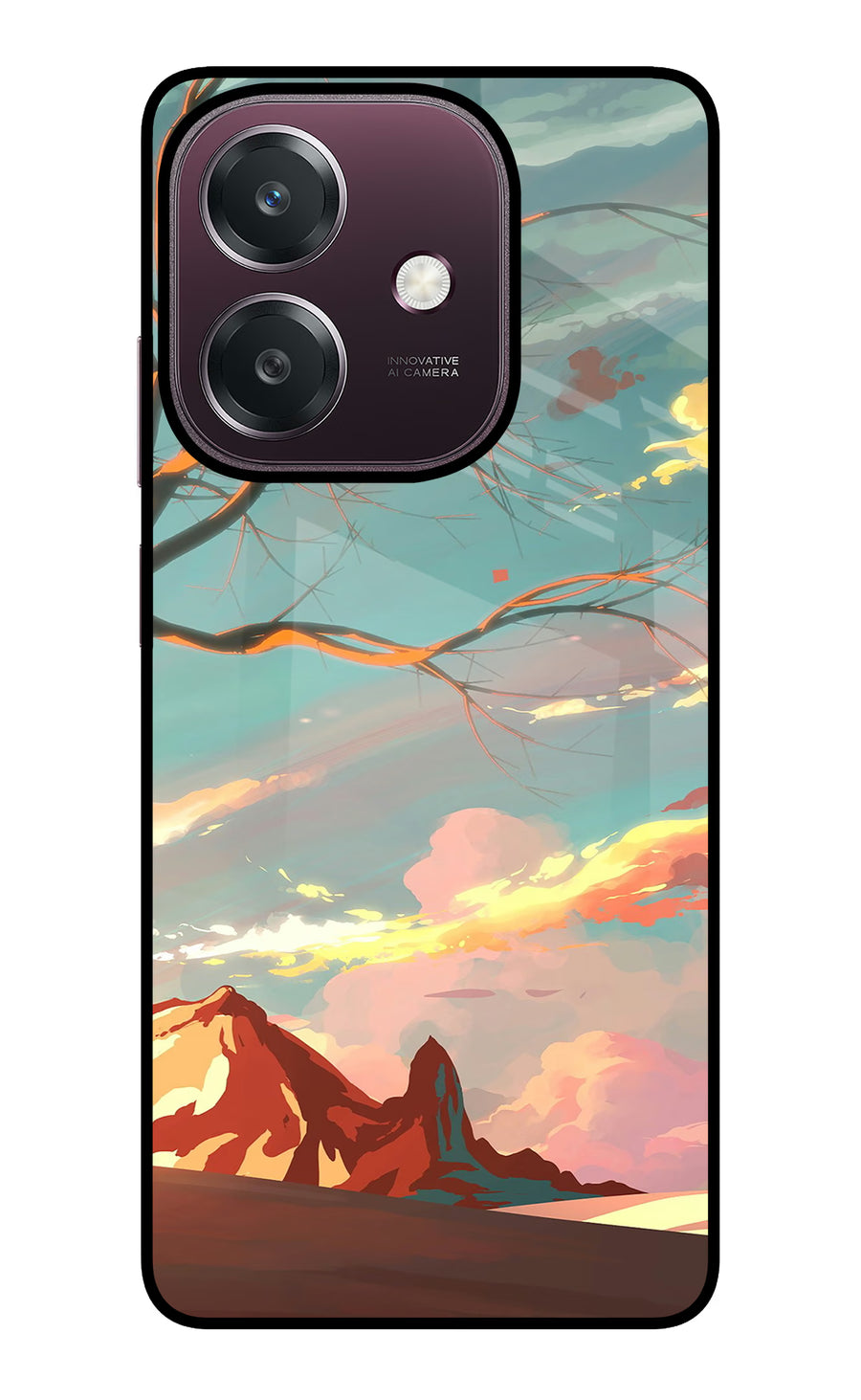 Scenery Oppo A3 5G Back Cover, Glass case