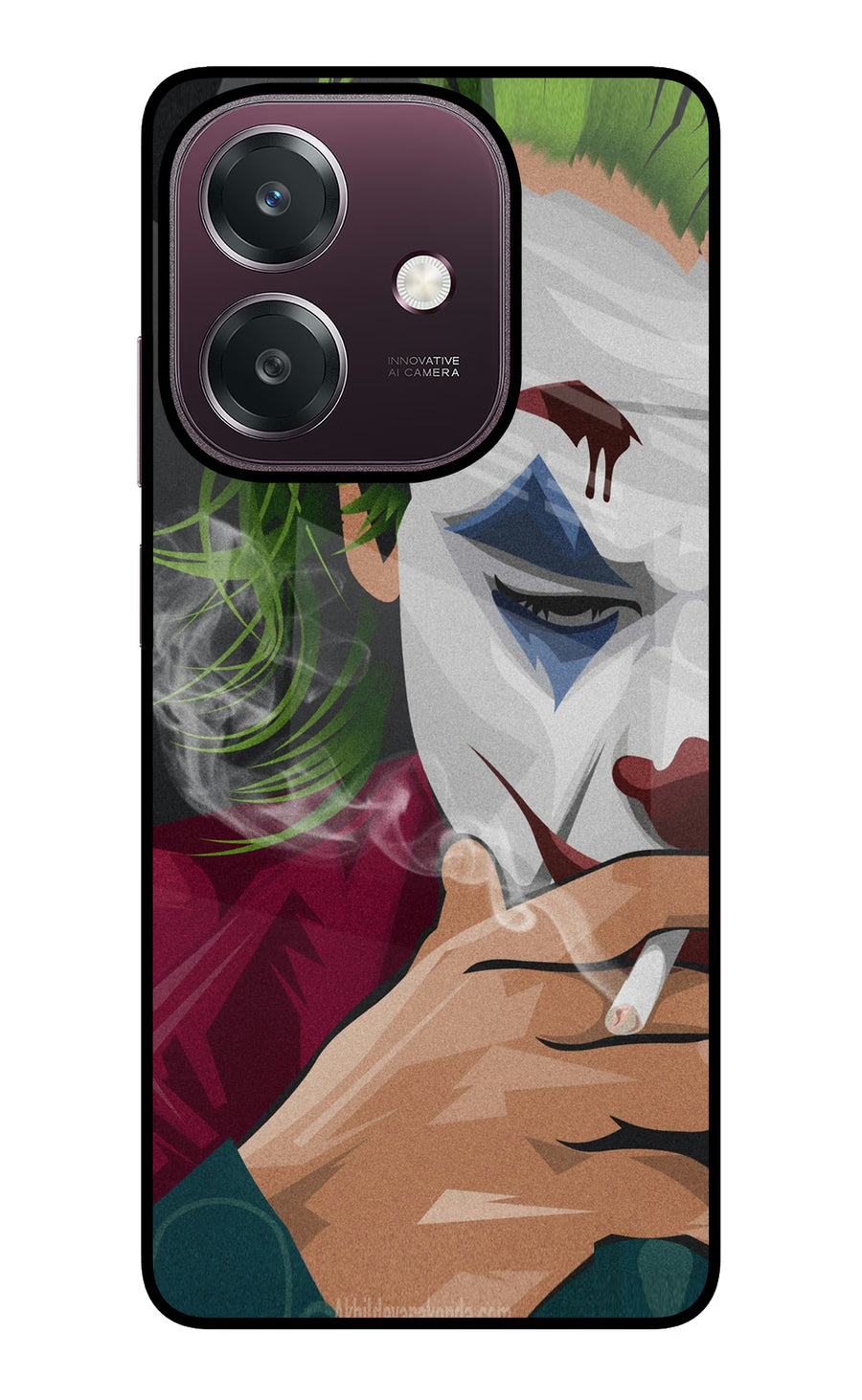 Joker Smoking Oppo A3 5G Back Cover, Glass case