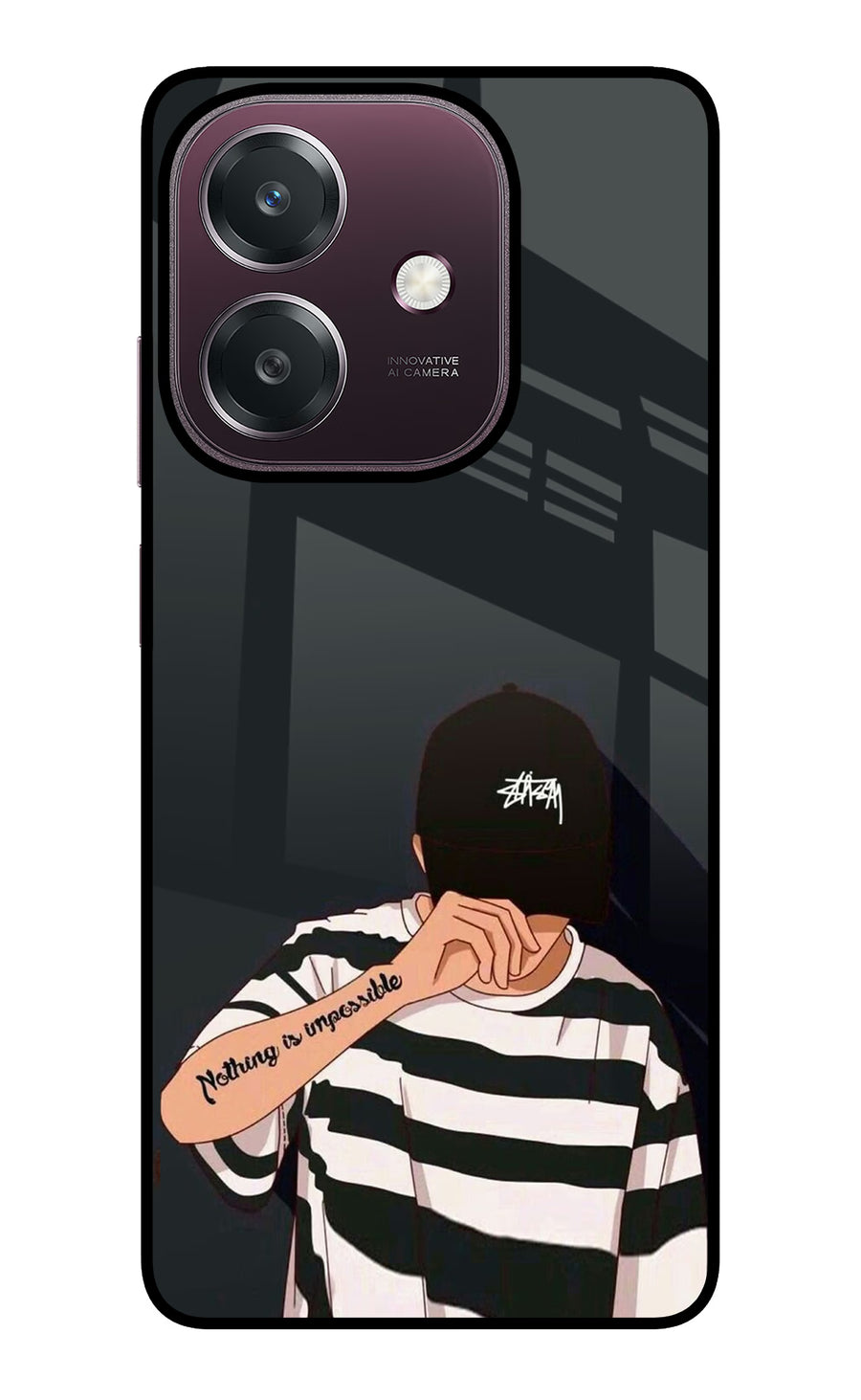 Aesthetic Boy Oppo A3 5G Back Cover, Glass case