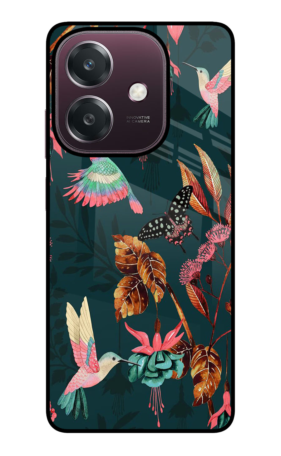 Birds Oppo A3 5G Back Cover, Glass case