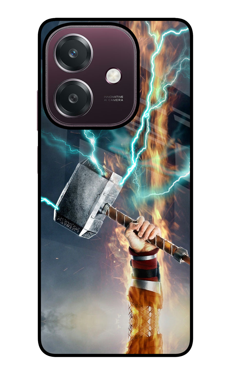 Thor Hammer Mjolnir Oppo A3 5G Back Cover, Glass case