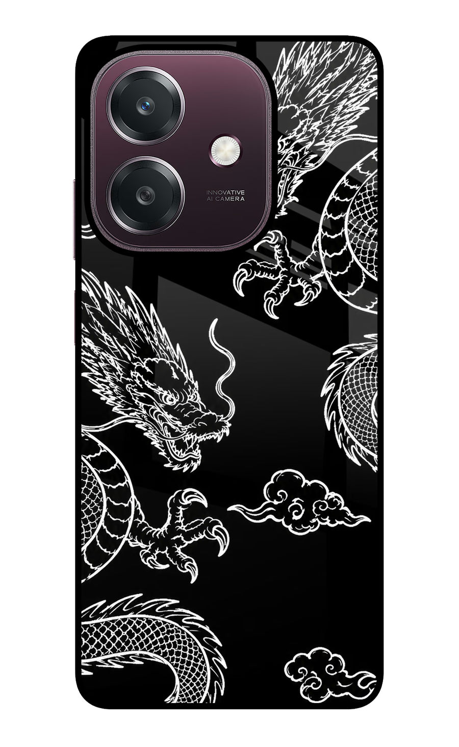 Twin Dragons Oppo A3 5G Back Cover, Glass case