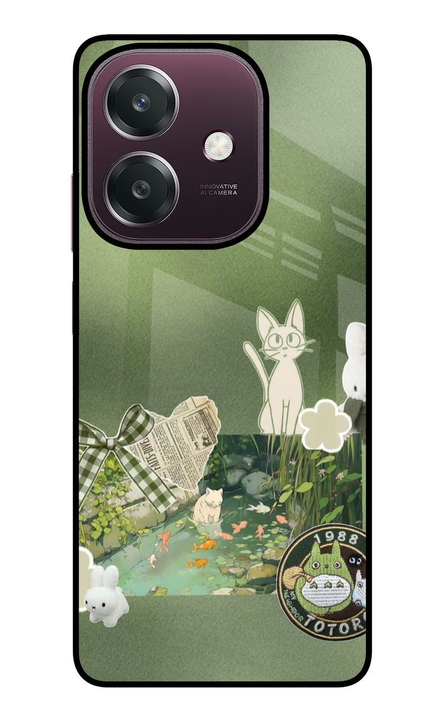 Aesthetic anime Oppo A3 5G Back Cover, Glass case