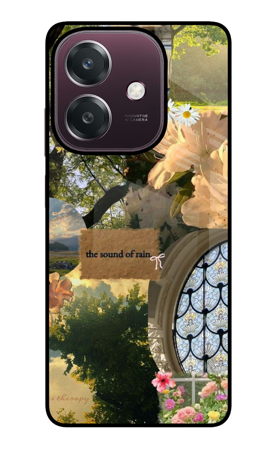 Rain Oppo A3 5G Back Cover, Glass case
