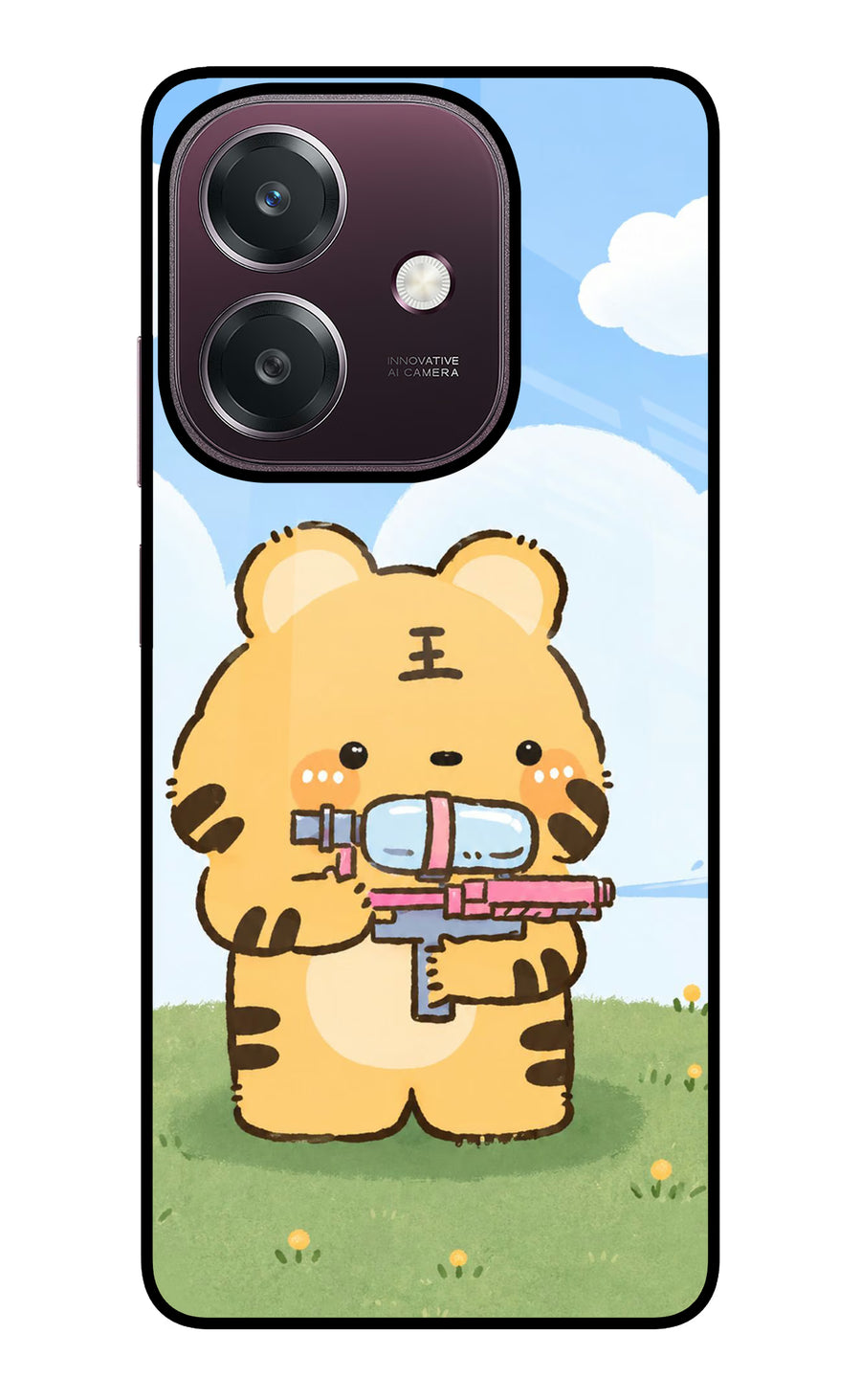 Tiger Treat Oppo A3 5G Back Cover, Glass case