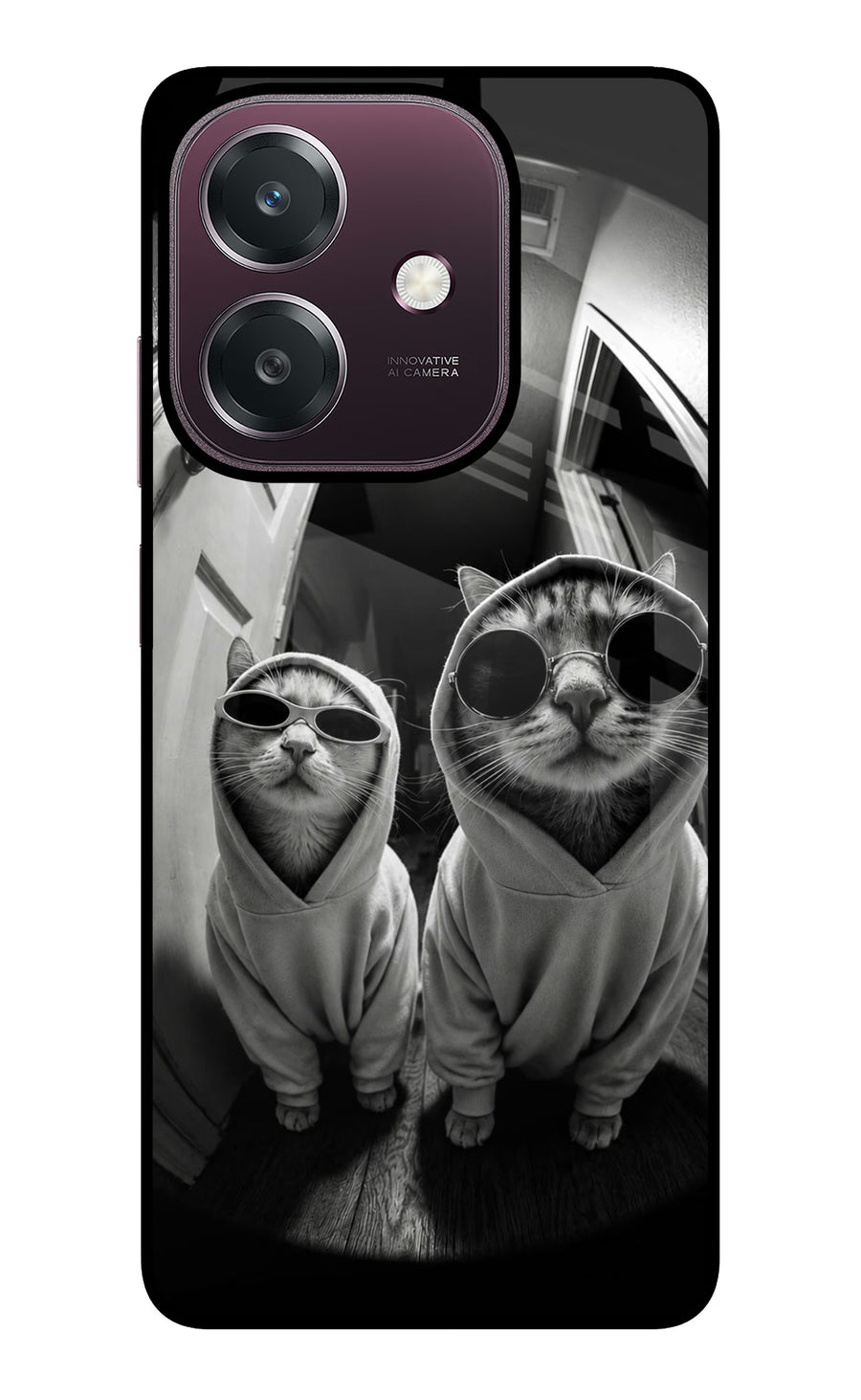 Hood Cats Oppo A3 5G Back Cover, Glass case