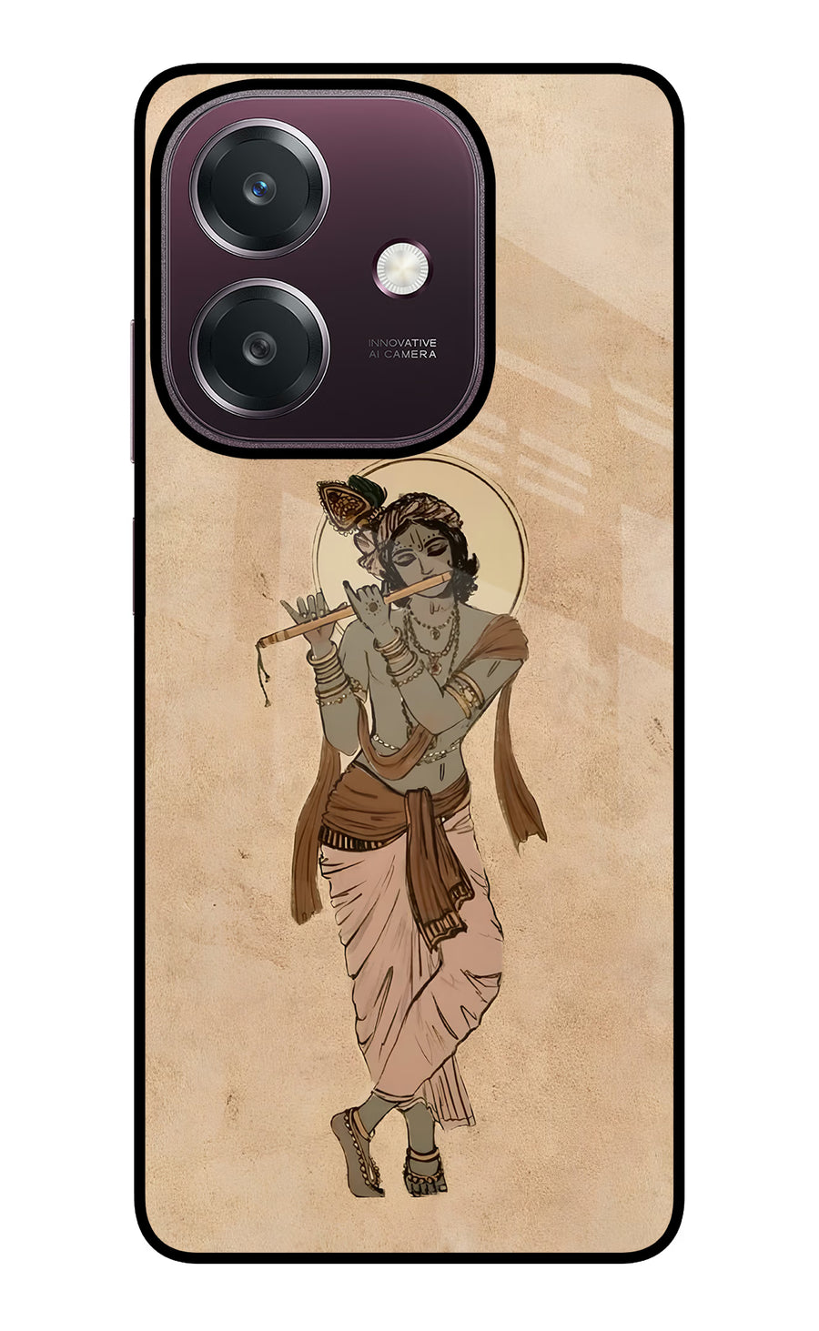 Krishna Oppo A3 5G Back Cover, Glass case