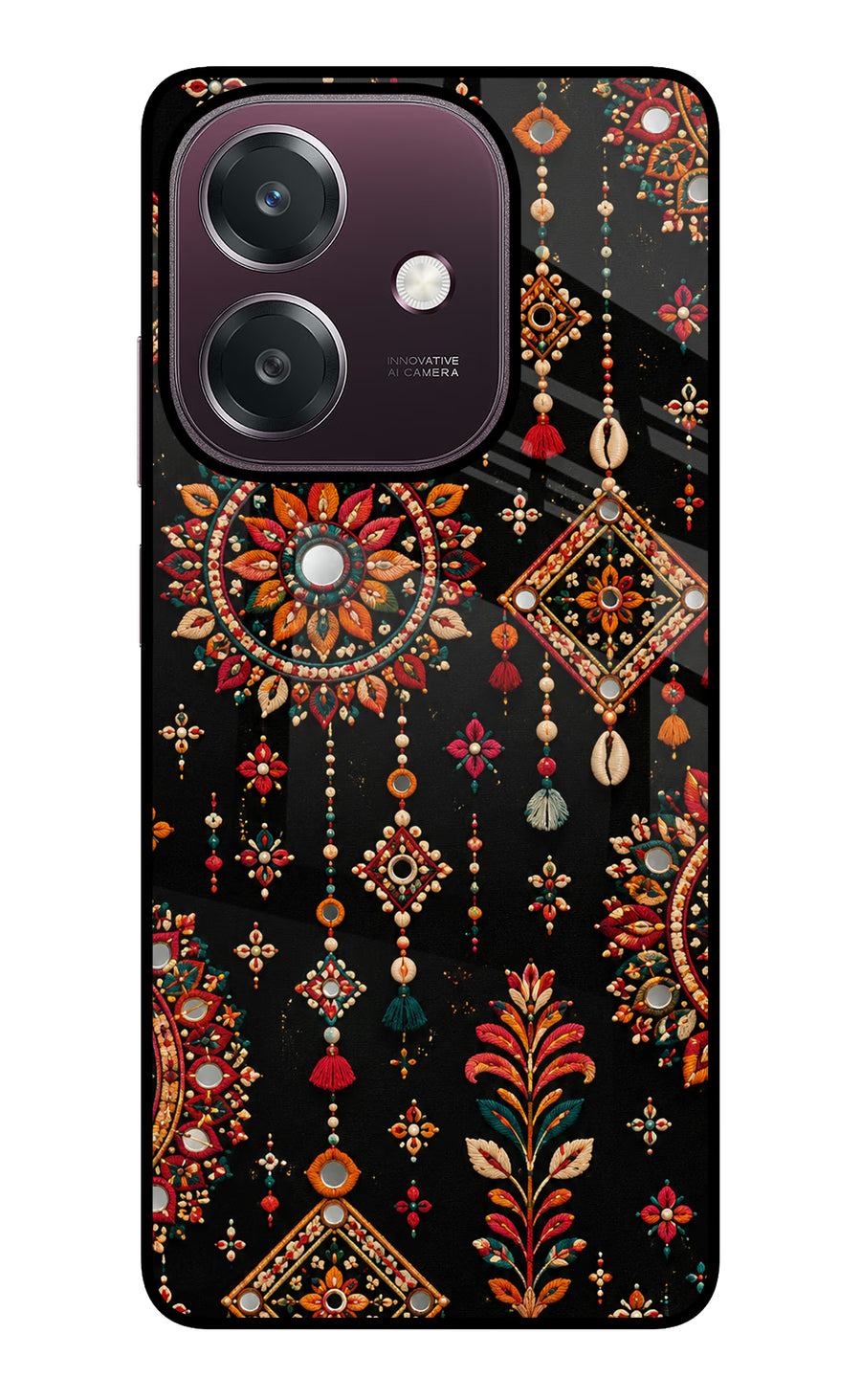 Boho Noir Oppo A3 5G Back Cover, Glass case