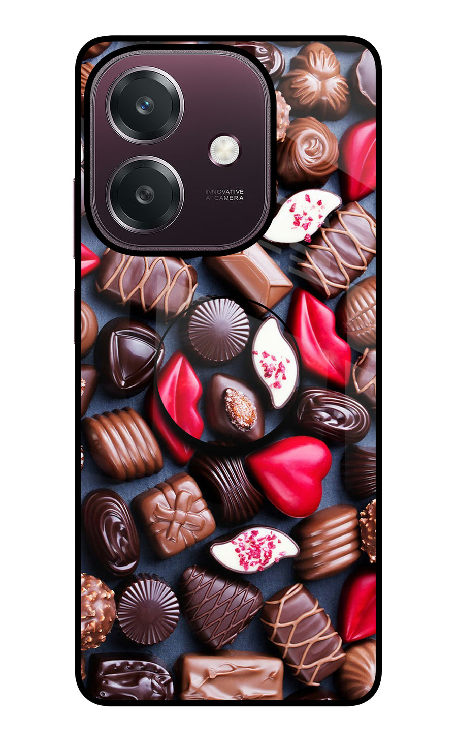 Chocolates Oppo A3 5G Pop Case, Glass case