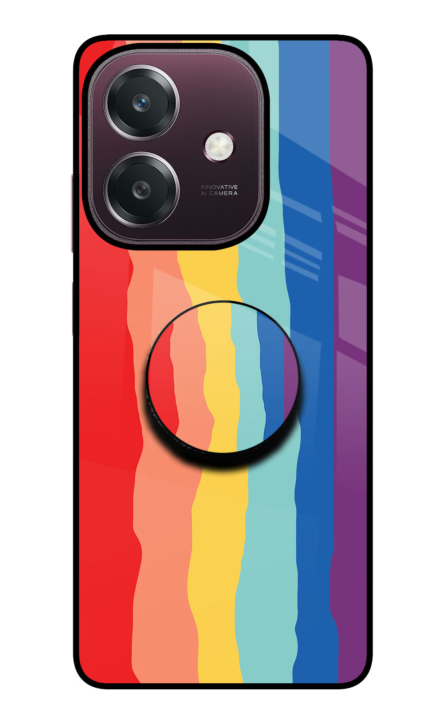Rainbow Oppo A3 5G Pop Case, Glass case