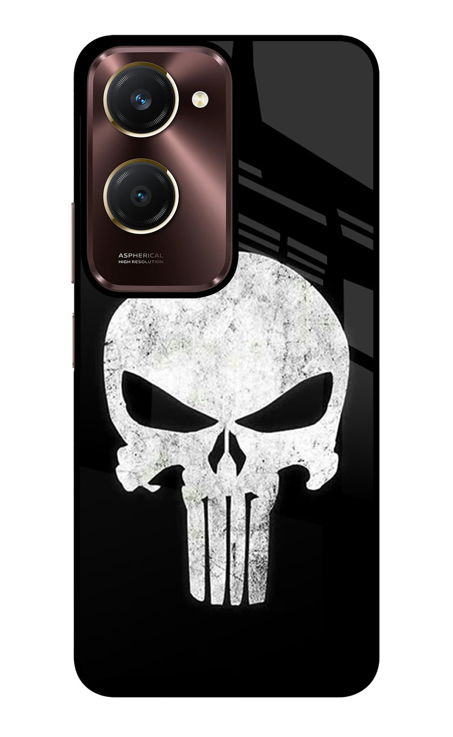 Punisher Skull Vivo Y28e 5G Back Cover, Glass case
