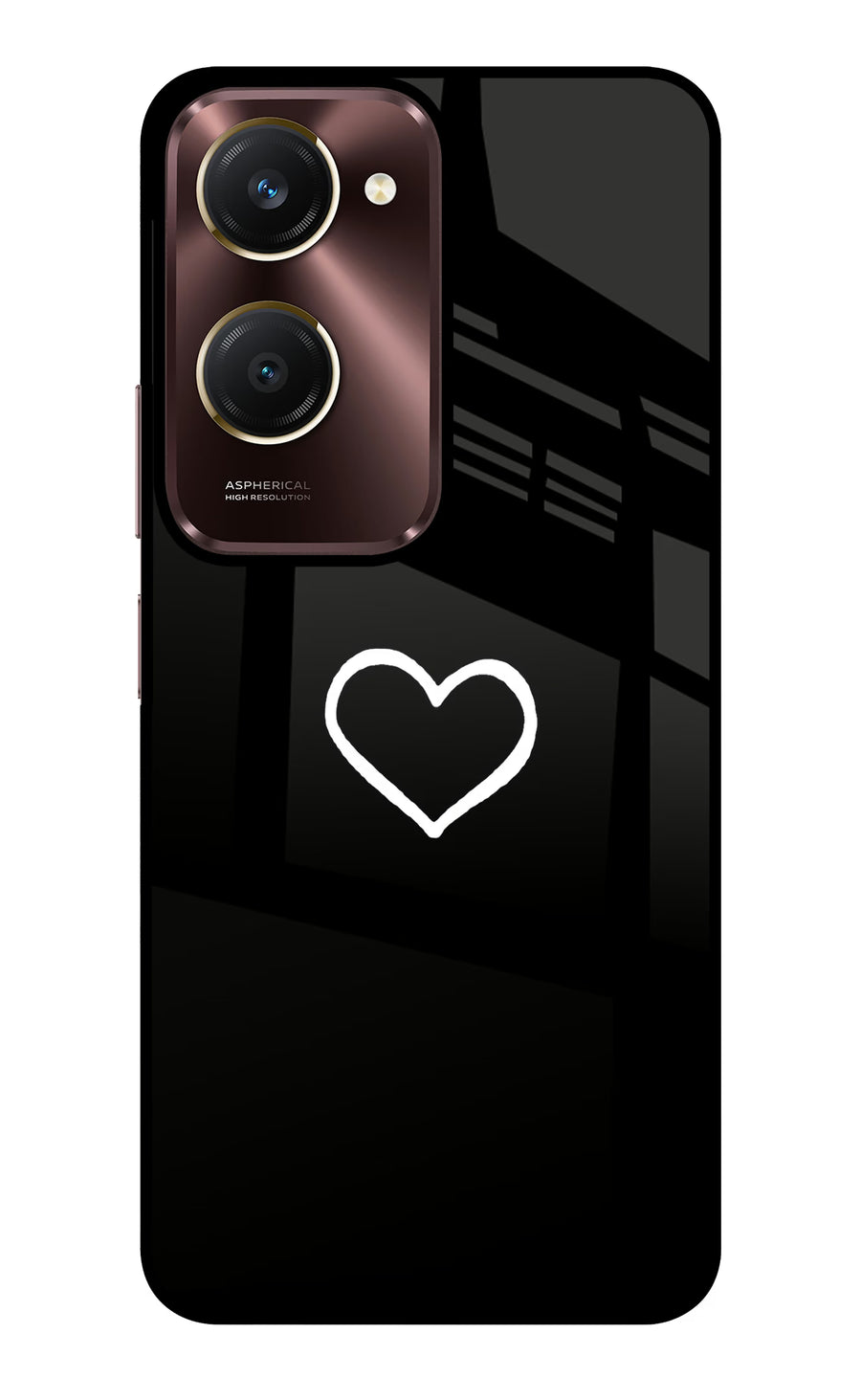 Heart Vivo Y28e 5G Back Cover, Glass case