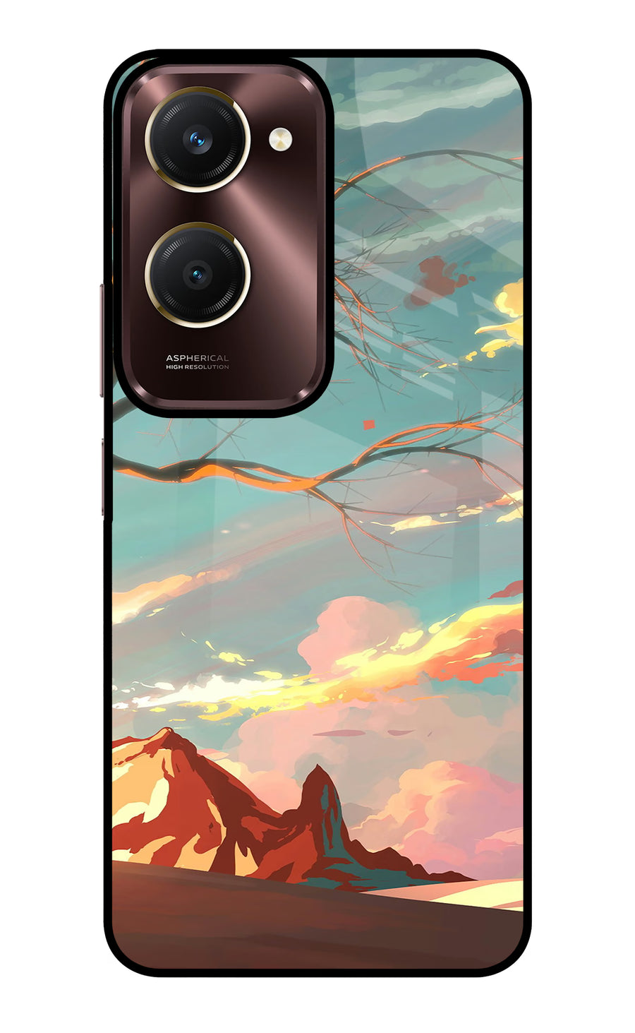Scenery Vivo Y28e 5G Back Cover, Glass case