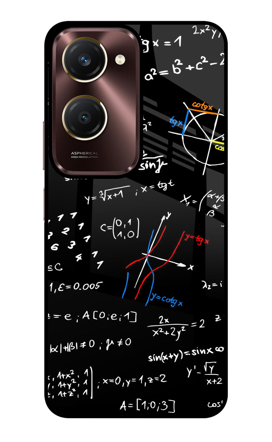 Mathematics Formula Vivo Y28e 5G Back Cover, Glass case