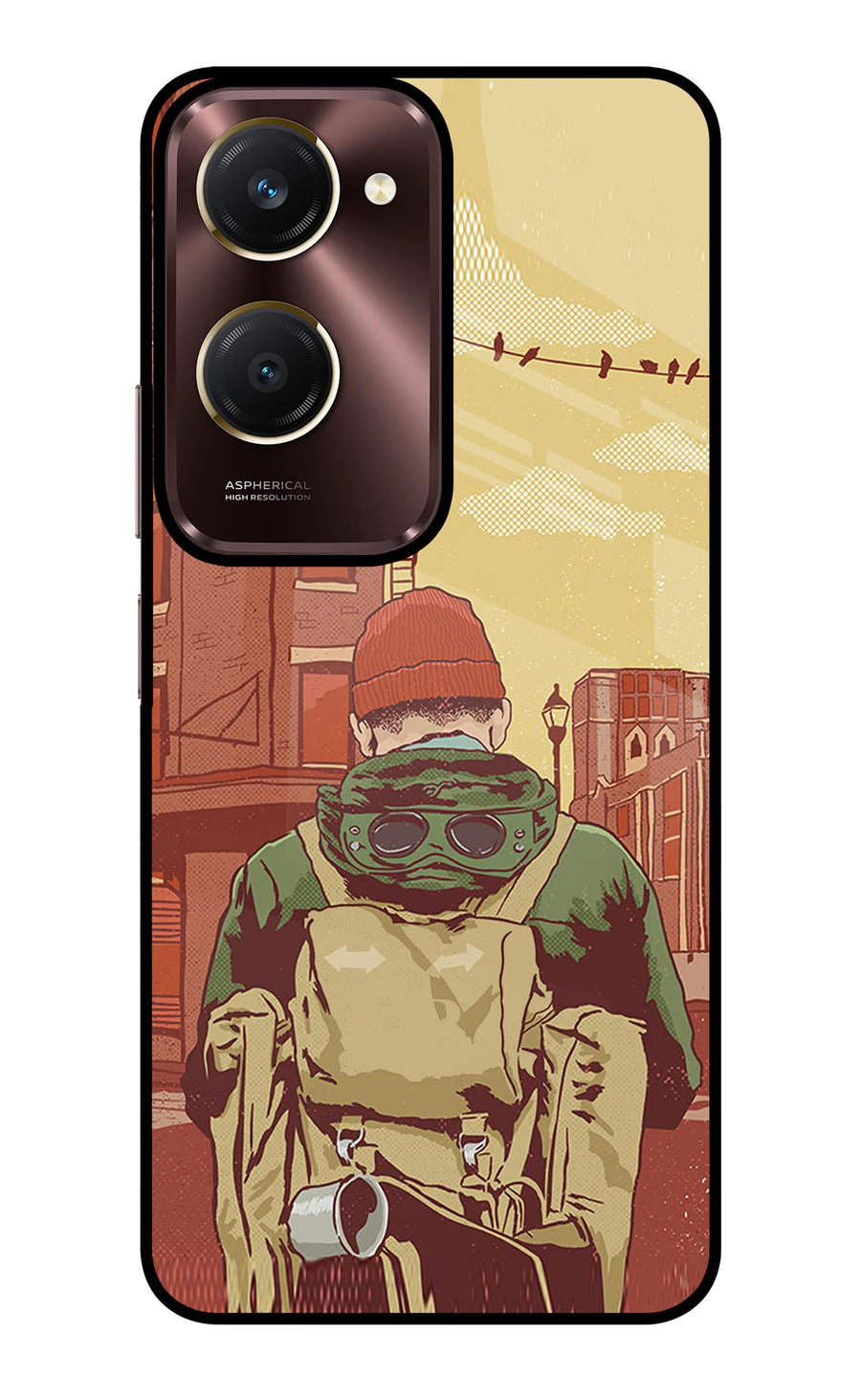 Adventurous Vivo Y28e 5G Back Cover, Glass case