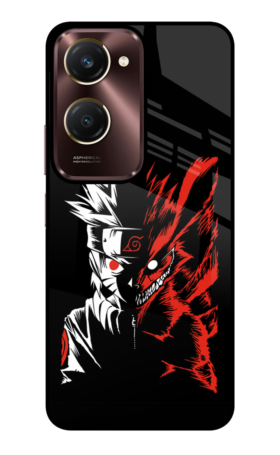 Naruto Two Face Vivo Y28e 5G Back Cover, Glass case