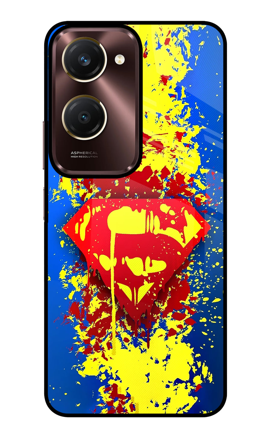 Superman logo Vivo Y28e 5G Back Cover, Glass case