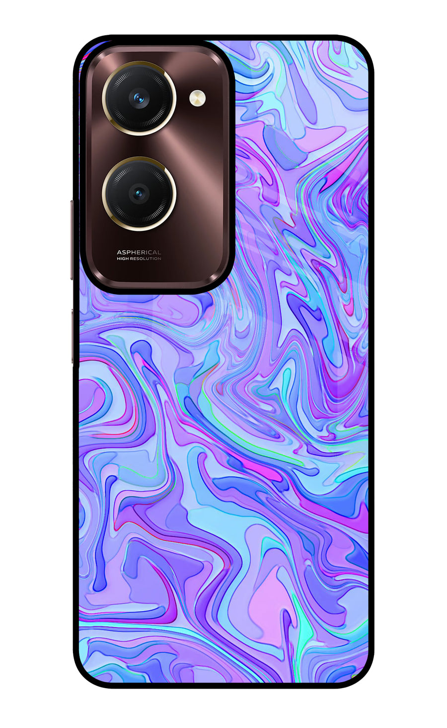 Glitter Vivo Y28e 5G Back Cover, Glass case
