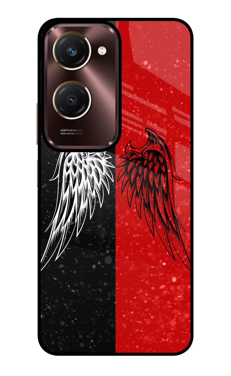 Wings Vivo Y28e 5G Back Cover, Glass case