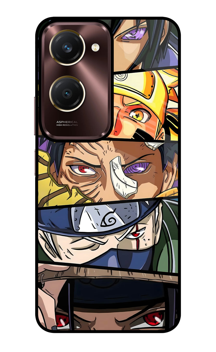 Naruto Character Vivo Y28e 5G Back Cover, Glass case