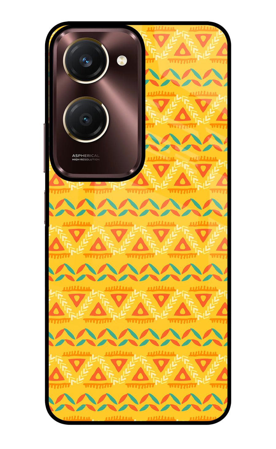 Tribal Pattern Vivo Y28e 5G Back Cover, Glass case