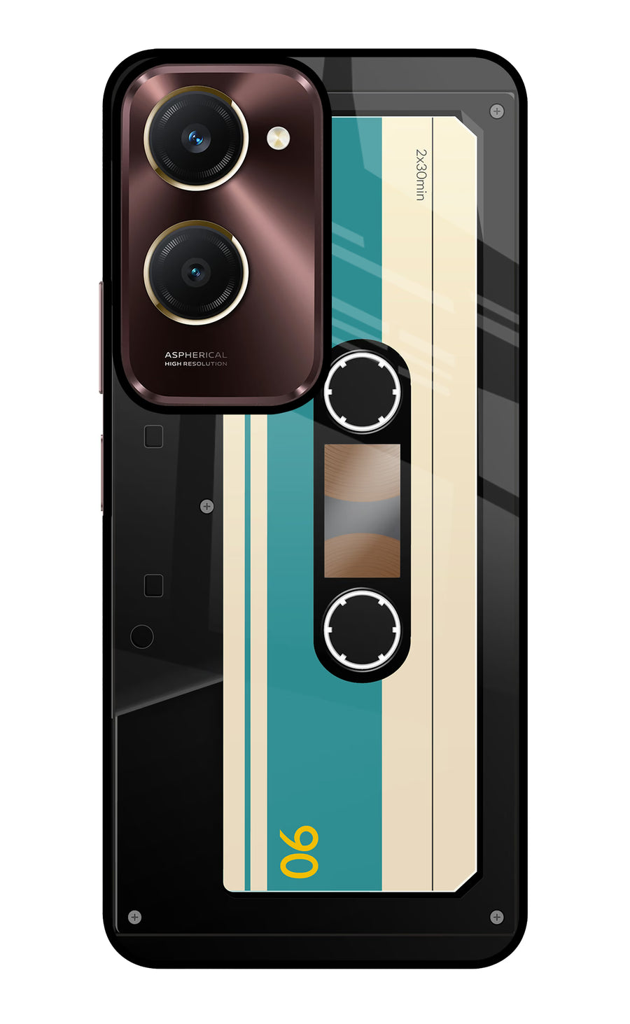 Cassette Vivo Y28e 5G Back Cover, Glass case