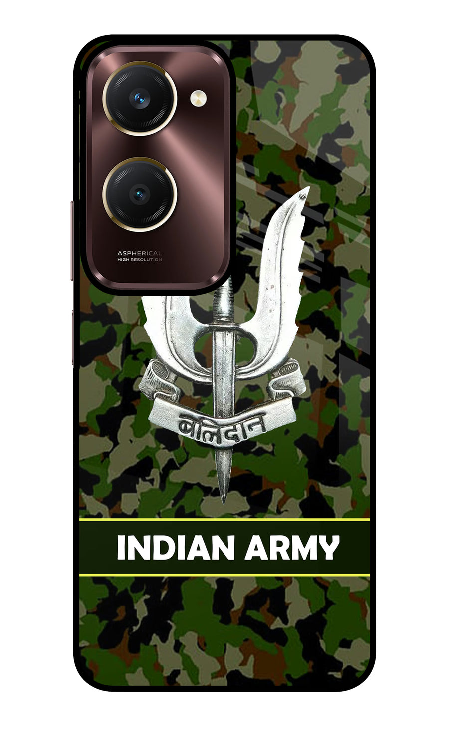 Balidan Indian Logo Vivo Y28e 5G Back Cover, Glass case