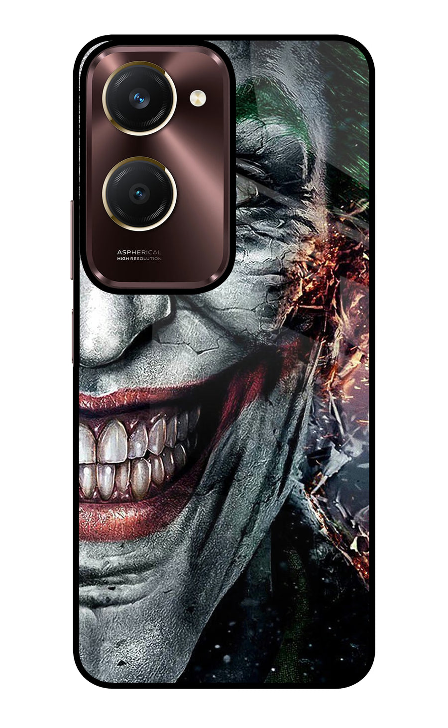 Joker Cam Vivo Y28e 5G Back Cover, Glass case