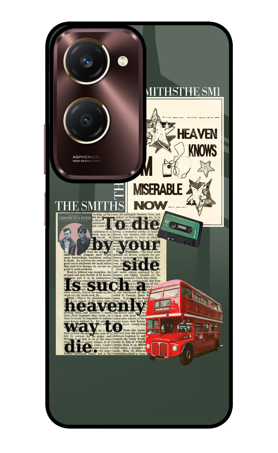 The Smiths Vivo Y28e 5G Back Cover, Glass case