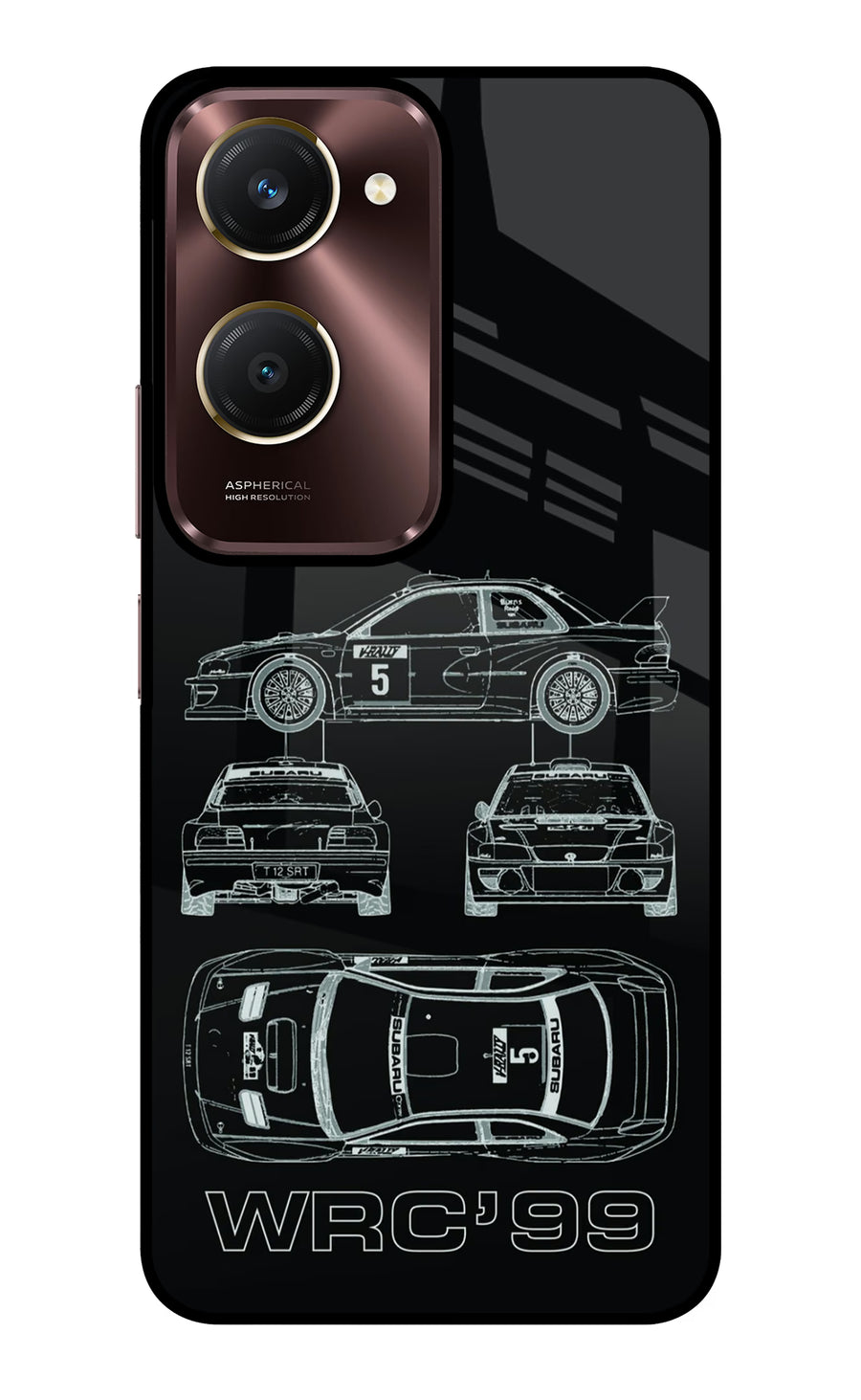 WRC'99 Vivo Y28e 5G Back Cover, Glass case