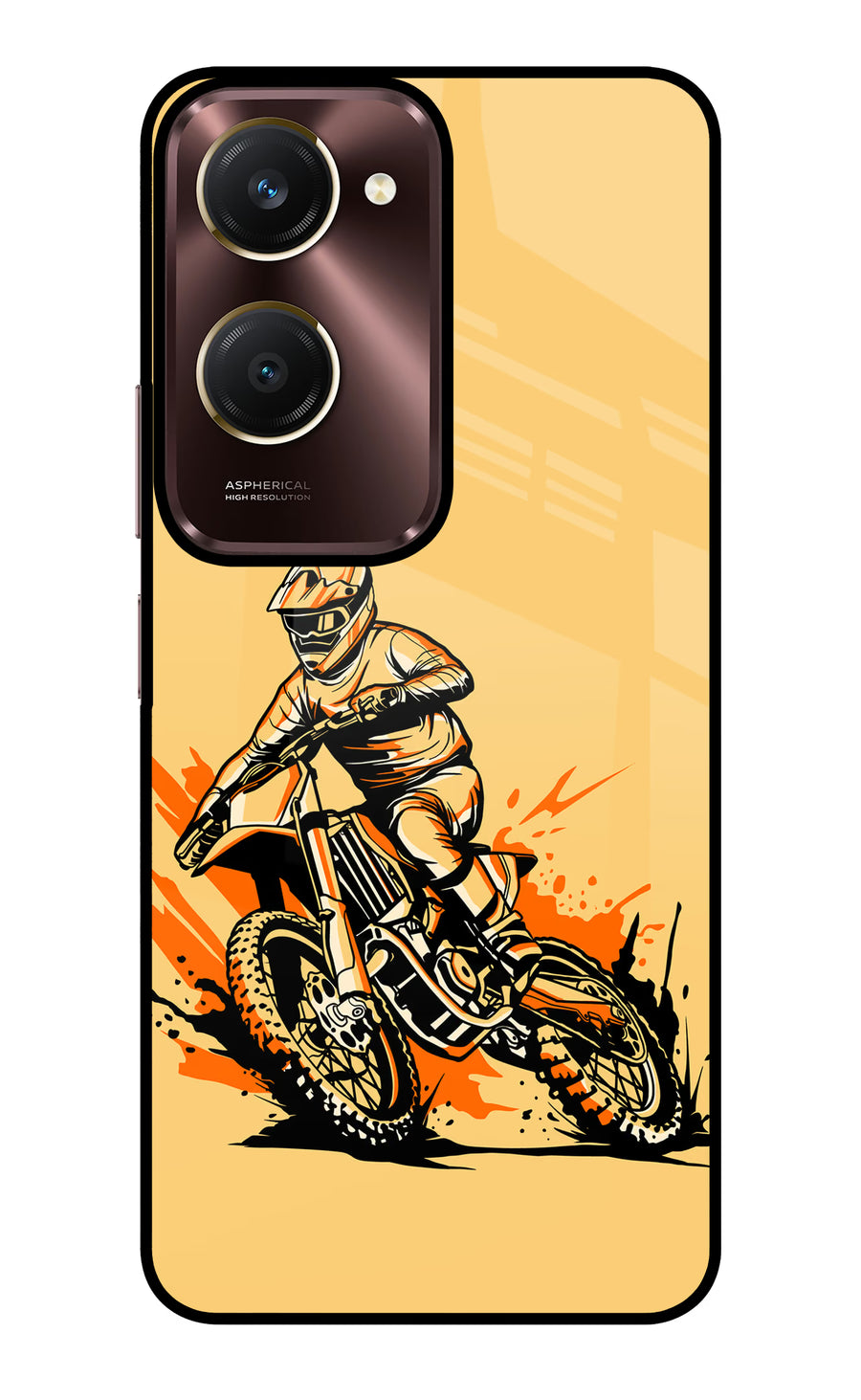 Off-Road Fury Vivo Y28e 5G Back Cover, Glass case