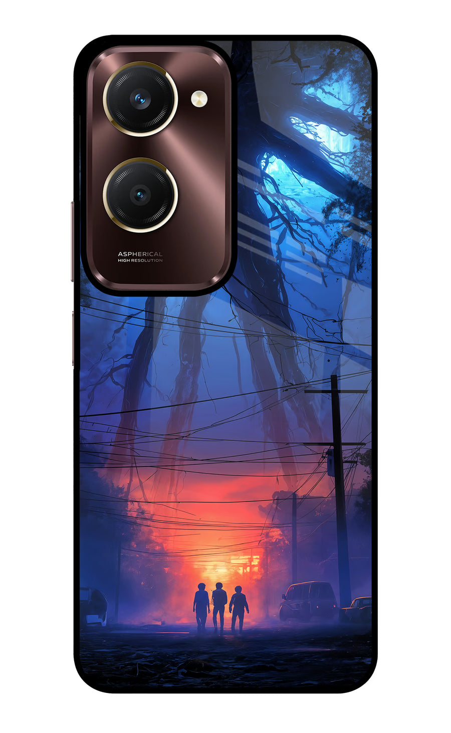 Ordinary Things Shadow Vivo Y28e 5G Back Cover, Glass case