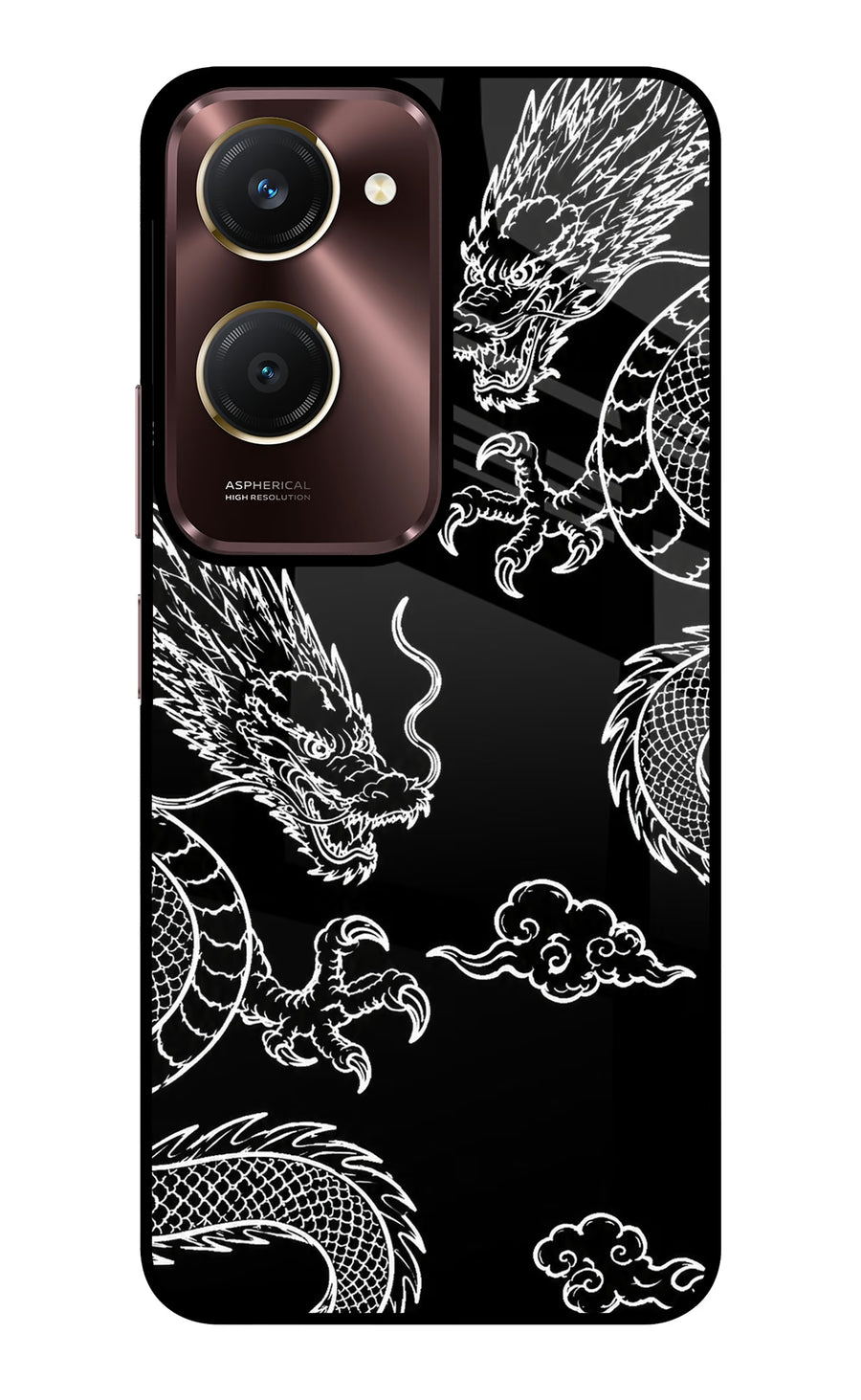 Twin Dragons Vivo Y28e 5G Back Cover, Glass case