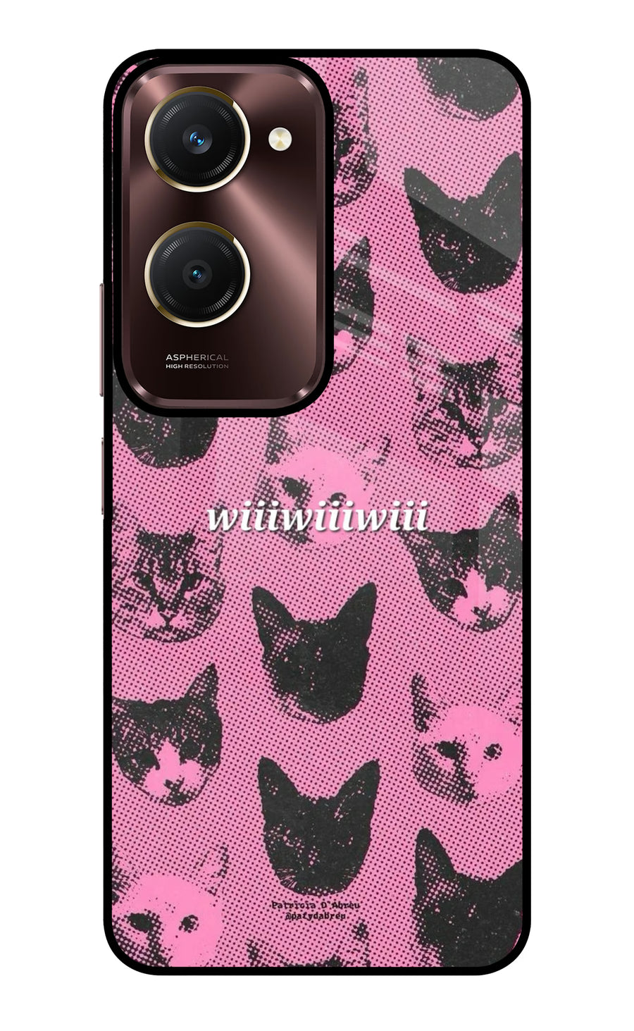 Pink Cats Vivo Y28e 5G Back Cover, Glass case
